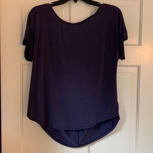 Open Back Navy Tee